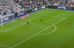 Real Madrid vs Osasuna, Vini scored 2nd goal in the game.